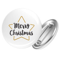 Button Weihnachtsstern Merry Christmas Anstecker