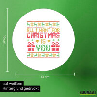 Aufkleber Ugly Christmas All I want is you 10cm Sticker
