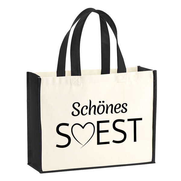 Jutetasche Schönes Soest Schriftzug 21 Liter Black