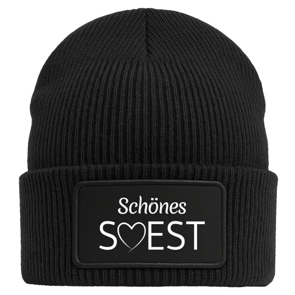 Beanie Schönes Soest Schriftzug Black Mütze