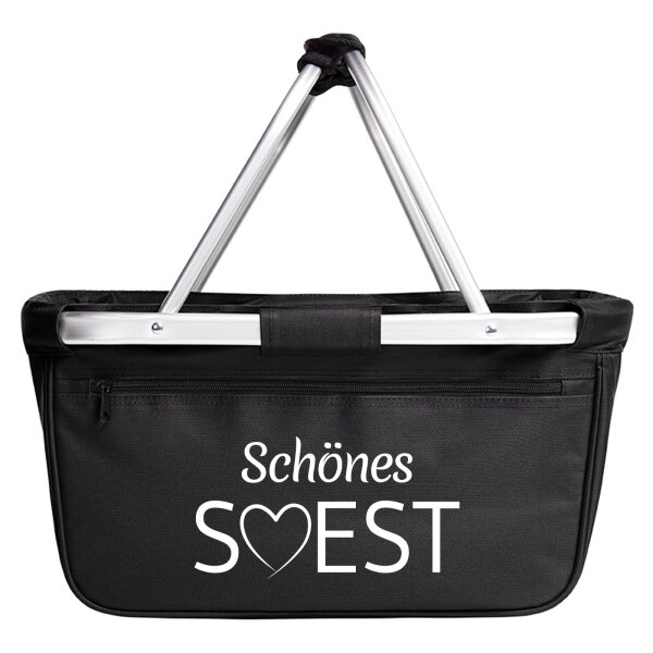 Einkaufskorb Schönes Soest Schriftzug 20 Liter Tragekorb Black