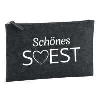 Kulturbeutel Schönes Soest Schriftzug 1 Liter Filz...