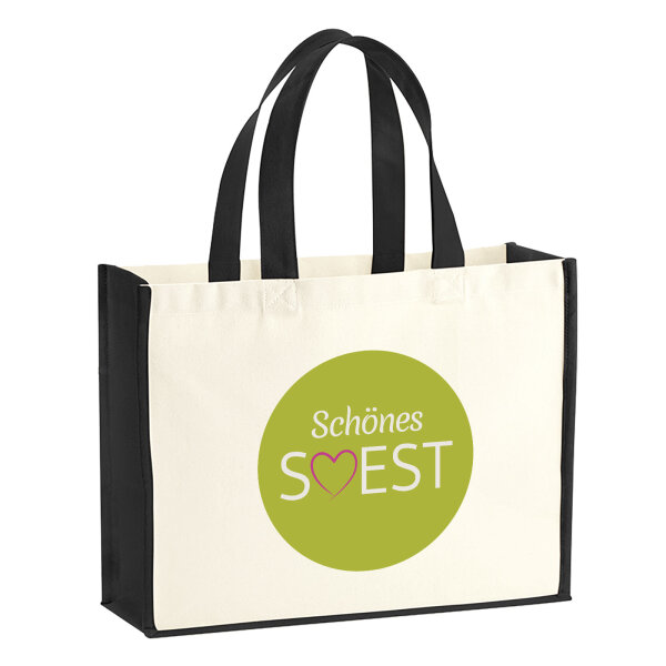 Jutetasche Schönes Soest bunt 21 Liter Black