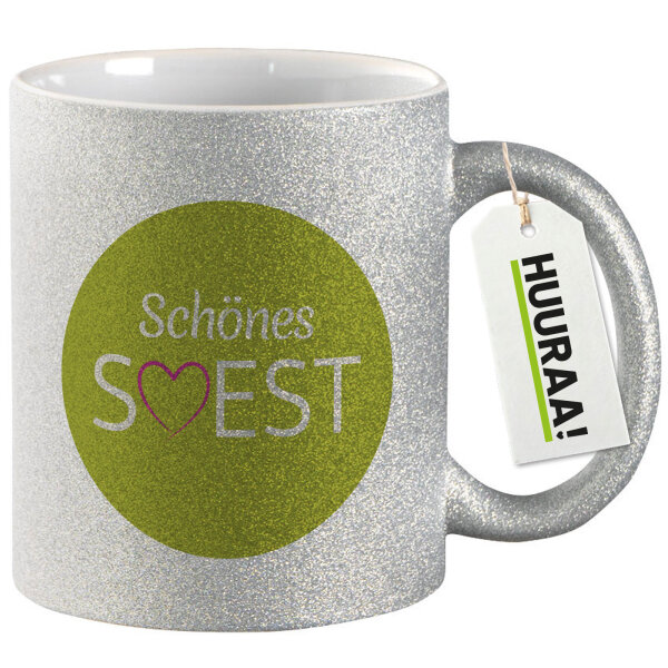 Glitzertasse Schönes Soest bunt 330ml