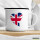 Emaille Tasse England Flagge Herz 300ml Vintage