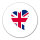 Aufkleber England Flagge Herz 10cm Sticker