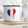 Emaille Tasse Frankreich Flagge Herz 300ml Vintage Emaille Becher