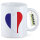 Kaffeetasse Frankreich Flagge Herz 330ml
