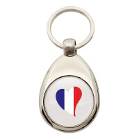 Schlüsselanhänger Frankreich Flagge Herz...