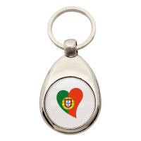 Schlüsselanhänger Portugal Flagge Herz