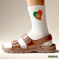 Unisex Socken Portugal Flagge Herz Baumwolle