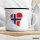 Emaille Tasse Norwegen Flagge Herz 300ml Vintage Emaille Becher