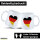 Kaffeetasse Deutschland Flagge Herz 330ml