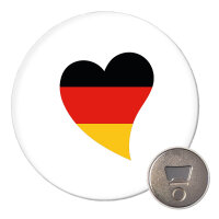 Magnet Deutschland Flagge Herz 59mm Kühlschrankmagnet