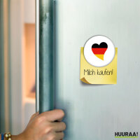 Magnet Deutschland Flagge Herz 59mm Kühlschrankmagnet