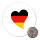 Magnet Deutschland Flagge Herz 59mm Kühlschrankmagnet