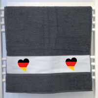 Handtuch Deutschland Flagge Herz 50x100cm