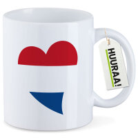Kaffeetasse Niederlande Flagge Herz 330ml