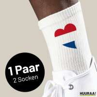 Unisex Socken Niederlande Flagge Herz Baumwolle