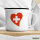 Emaille Tasse Schweiz Flagge Herz 300ml Vintage
