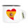 Emaille Tasse Spanien Flagge Herz 300ml Vintage Emaille Becher