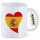 Kaffeetasse Spanien Flagge Herz 330ml