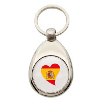 Schlüsselanhänger Spanien Flagge Herz