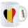 Kaffeetasse Belgien Flagge Herz 330ml