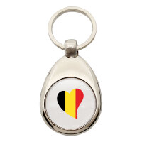 Schlüsselanhänger Belgien Flagge Herz...