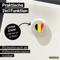 Magnet Belgien Flagge Herz 59mm Kühlschrankmagnet Flaschenöffner