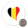 Magnet Belgien Flagge Herz 59mm Kühlschrankmagnet Flaschenöffner
