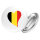 Button Belgien Flagge Herz rund
