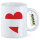 Kaffeetasse Österreich Flagge Herz 330ml