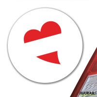 Aufkleber Österreich Flagge Herz 10cm Sticker