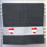Handtuch Österreich Flagge Herz 50x100cm