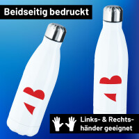 Trinkflasche Österreich Flagge Herz 500ml Edelstahl...