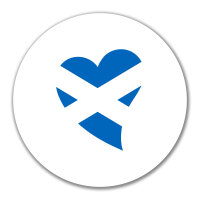 Aufkleber Schottland Flagge Herz 10cm Sticker