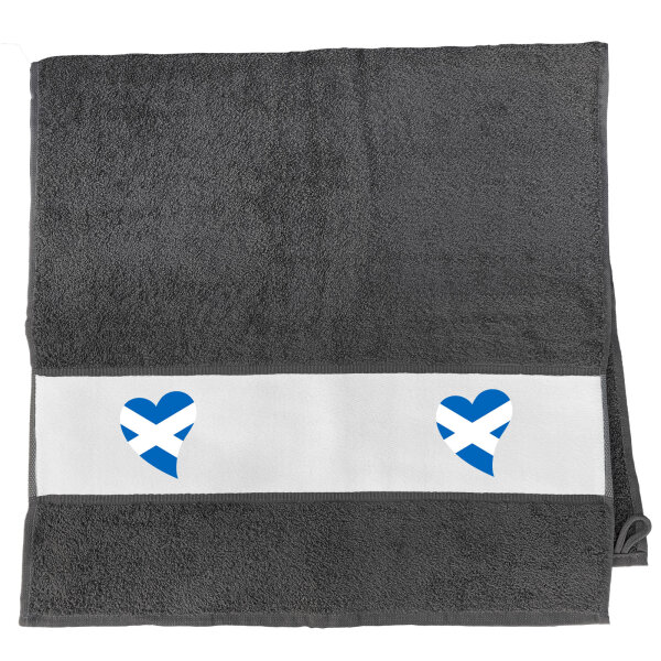 Handtuch Schottland Flagge Herz 50x100cm