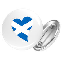 Button Schottland Flagge Herz Anstecker