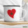 Emaille Tasse Marokko Flagge Herz 300ml Vintage