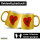Glitzertasse Marokko Flagge Herz 330ml