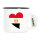 Emaille Tasse Ägypten Flagge Herz 300ml Vintage Emaille Becher