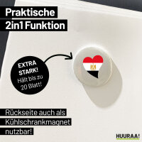 Magnet Ägypten Flagge Herz 59mm Kühlschrankmagnet