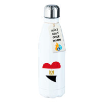 Edelstahl-Trinkflasche Ägypten Flagge Herz 500ml...