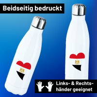 Edelstahl-Trinkflasche Ägypten Flagge Herz 500ml...