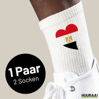 Socken Ägypten Flagge Herz Größe 37/46...