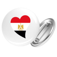 Button Ägypten Flagge Herz rund