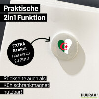 Magnet Algerien Flagge Herz 59mm Kühlschrankmagnet