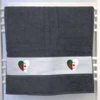 Handtuch Algerien Flagge Herz 50x100cm