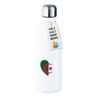 Edelstahl-Trinkflasche Algerien Flagge Herz 500ml...